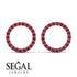 Circle Stud Ruby Earring - Lucille No. 12