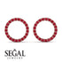 Circle Stud Ruby Earring - Lucille No. 11