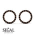Circle Stud Black Diamond Earring - Lucille No. 8