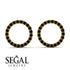Circle Stud Black Diamond Earring - Lucille No. 7