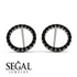 Circle Stud Black Diamond Earring - Lucille No. 9 image 2