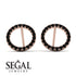 Circle Stud Black Diamond Earring - Lucille No. 8 image 2