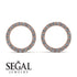 Circle Stud Diamond Earring - Lucille No. 2