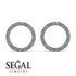 Circle Stud Diamond Earring - Lucille No. 3