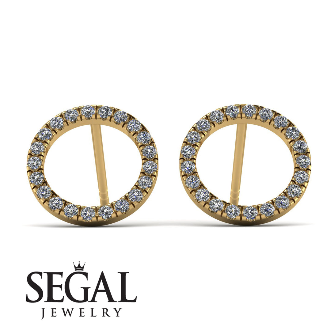 Circle Stud Diamond Earring - Lucille No. 1