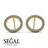 Circle Stud Diamond Earring - Lucille No. 1