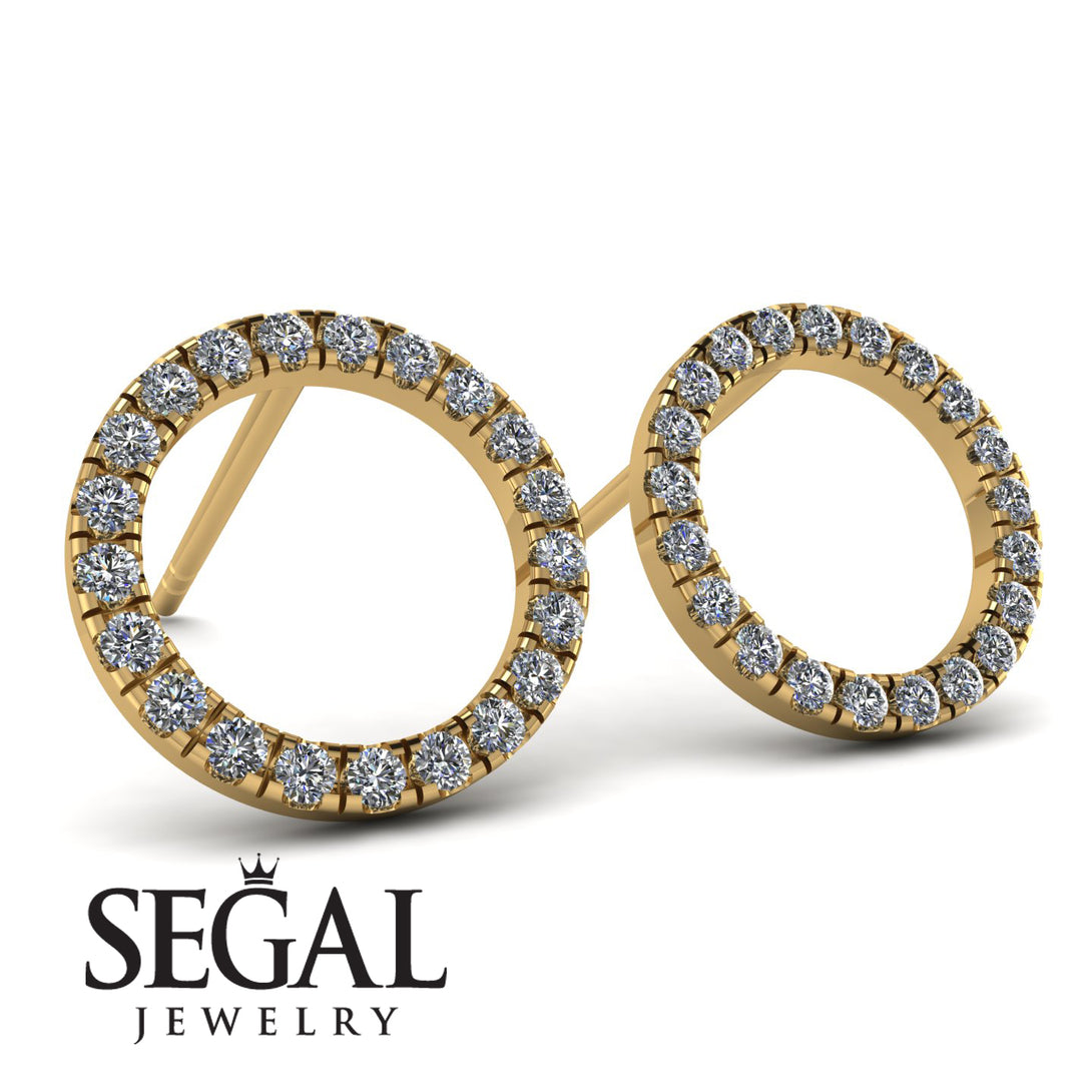 Circle Stud Diamond Earring - Lucille No. 1
