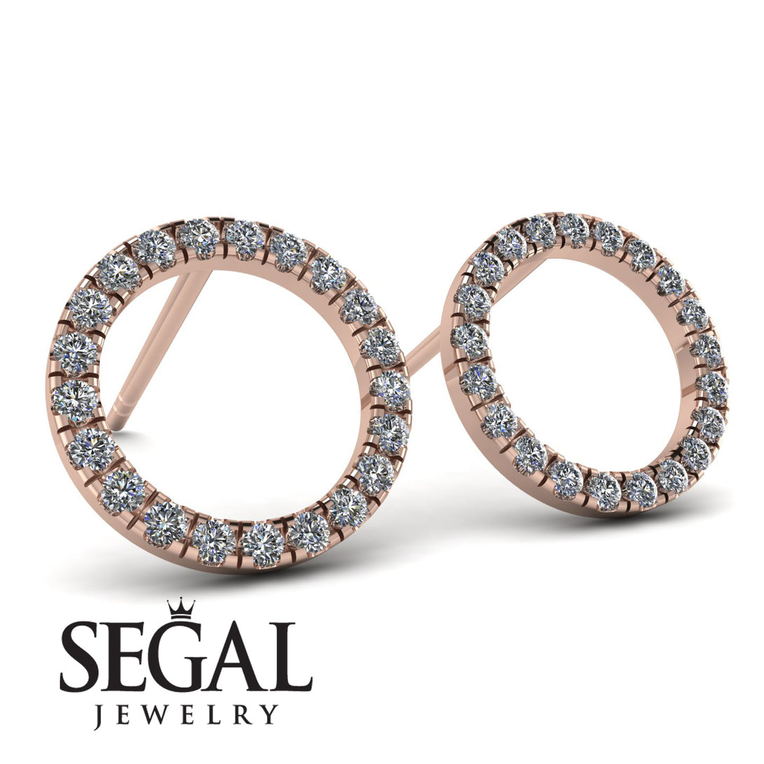Circle Stud Diamond Earring - Lucille No. 2