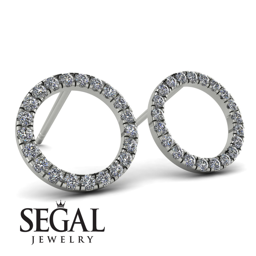 Circle Stud Diamond Earring - Lucille No. 3