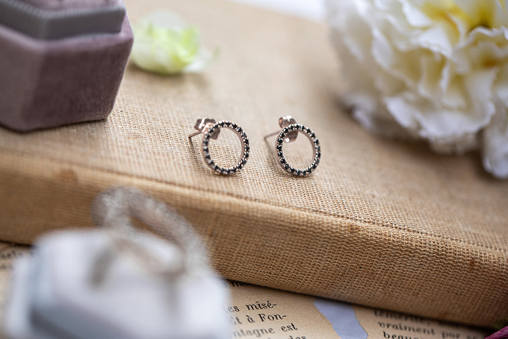 Circle Stud Diamond Earring - Lucille No. 3