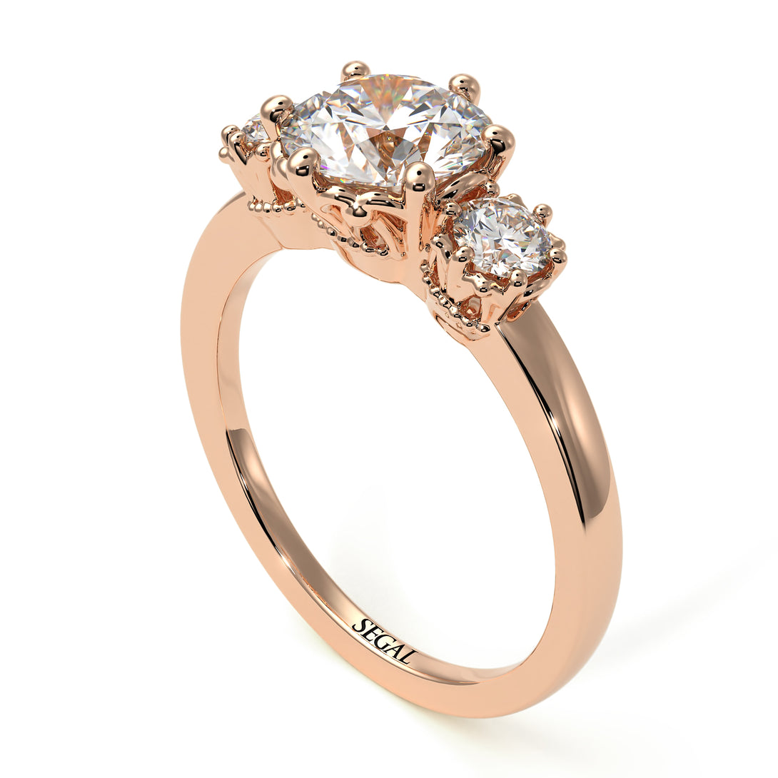 Classic 3 Stone Diamond Engagement Ring - Sofia No. 2