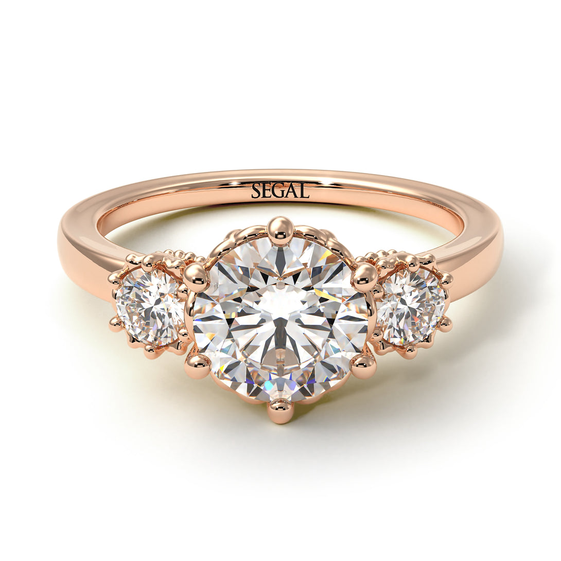 Classic 3 Stone Diamond Engagement Ring - Sofia No. 2