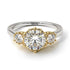 Two Tones Classic 3 Stone Diamond Engagement Ring - Sofia No. 77