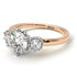 Two Tones Classic 3 Stone Diamond Engagement Ring - Sofia No. 78