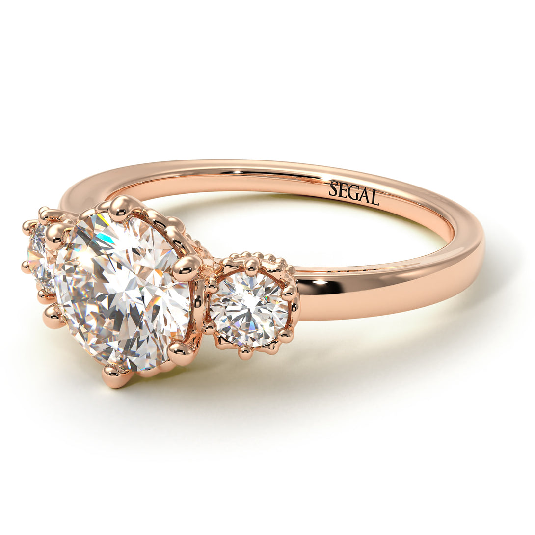 Classic 3 Stone Diamond Engagement Ring - Sofia No. 2