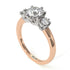 Two Tones Classic 3 Stone Diamond Engagement Ring - Sofia No. 78