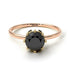 Two Tones Classic Black Diamond Ring With Hidden Stones - Elliana No. 19