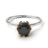 Two Tones Classic Black Diamond Ring With Hidden Stones - Elliana No. 21