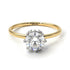 Two Tones Classic Diamond Ring With Hidden Stones - Elliana No. 17