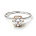Two Tones Classic Diamond Ring With Hidden Stones - Elliana No. 18