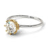 Two Tones Classic Diamond Ring With Hidden Stones - Elliana No. 17