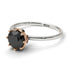 Two Tones Classic Black Diamond Ring With Hidden Stones - Elliana No. 21