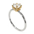 Two Tones Classic Diamond Ring With Hidden Stones - Elliana No. 17