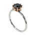 Two Tones Classic Black Diamond Ring With Hidden Stones - Elliana No. 21