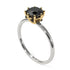 Two Tones Classic Black Diamond Ring With Hidden Stones - Elliana No. 20