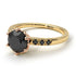 Two Tones Classic Black Diamond Vintage Ring - Olivia No. 34