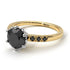 Two Tones Classic Black Diamond Vintage Ring - Olivia No. 35