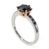 Two Tones Classic Black Diamond Vintage Ring - Olivia No. 36