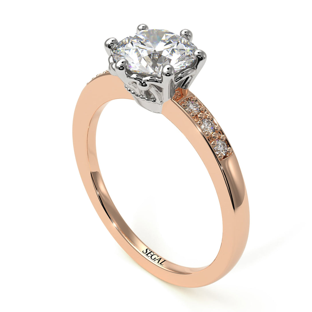 Two Tones Classic Diamond Vintage Ring - Olivia No. 33