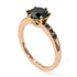 Two Tones Classic Black Diamond Vintage Ring - Olivia No. 34