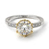 Two Tones Classic Diamond Vintage Ring - Olivia No. 32