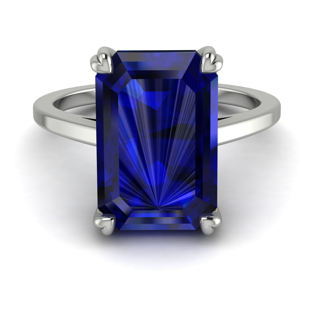 Classic Emerald Cut Sapphire Engagement Ring - Jakes No. 15