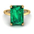 Classic Emerald Cut Emerald Engagement Ring - Jakes No. 4