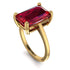 Classic Emerald Cut Ruby Engagement Ring - Jakes No. 10