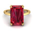 Classic Emerald Cut Ruby Engagement Ring - Jakes No. 10 image 2