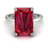 Classic Emerald Cut Ruby Engagement Ring - Jakes No. 12 image 2