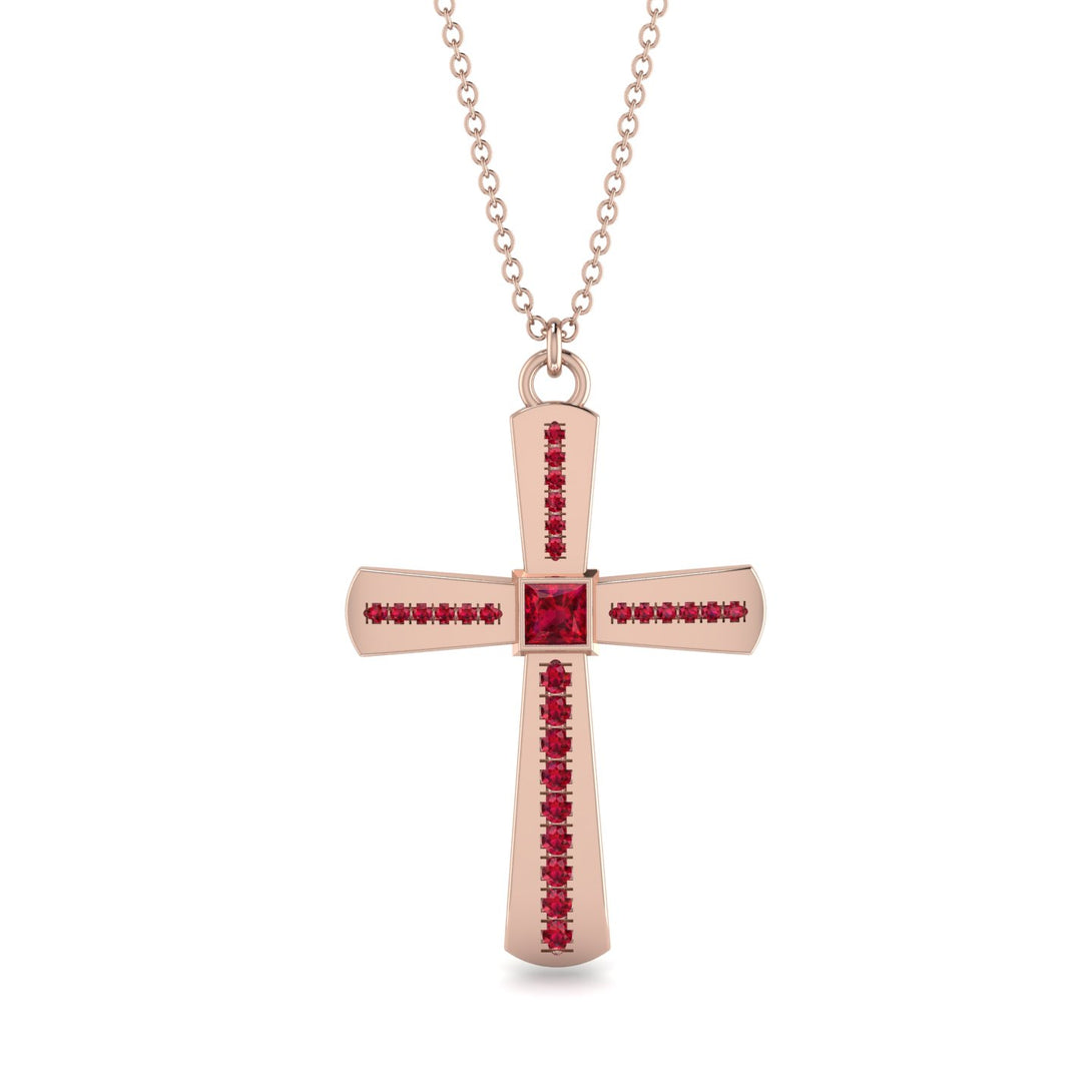 Classic Minimalist Ruby Cross - Miles No. 11