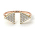 Two Tones Triangle Open Diamond Ring - Hope No. 16