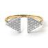 Two Tones Triangle Open Diamond Ring - Hope No. 17
