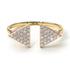 Two Tones Triangle Open Diamond Ring - Hope No. 16 image 2