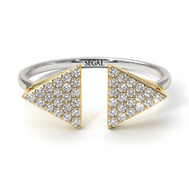 Two Tones Triangle Open Diamond Ring - Hope No. 17 image 1