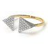 Two Tones Triangle Open Diamond Ring - Hope No. 17