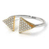 Two Tones Triangle Open Diamond Ring - Hope No. 17 image 4
