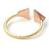 Two Tones Triangle Open Diamond Ring - Hope No. 16