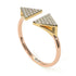 Two Tones Triangle Open Diamond Ring - Hope No. 16