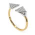 Two Tones Triangle Open Diamond Ring - Hope No. 17